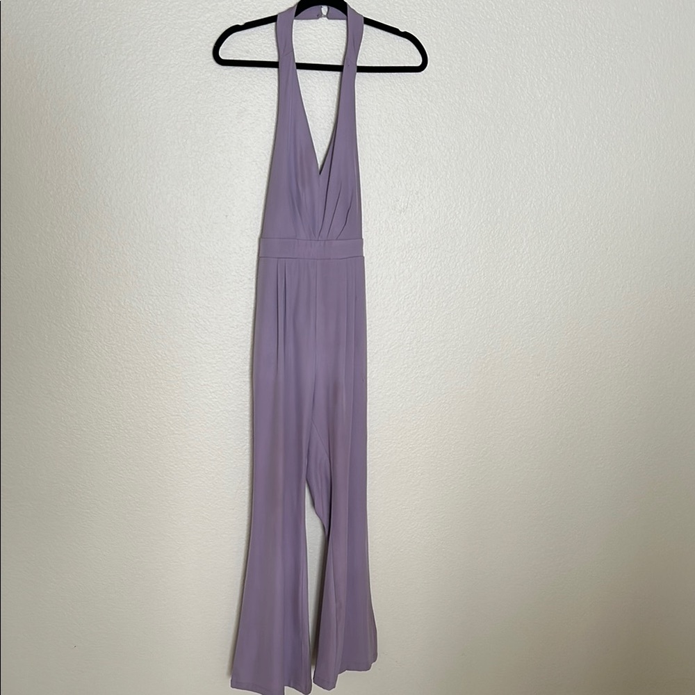 Elegant Lavender Halter Jumpsuit